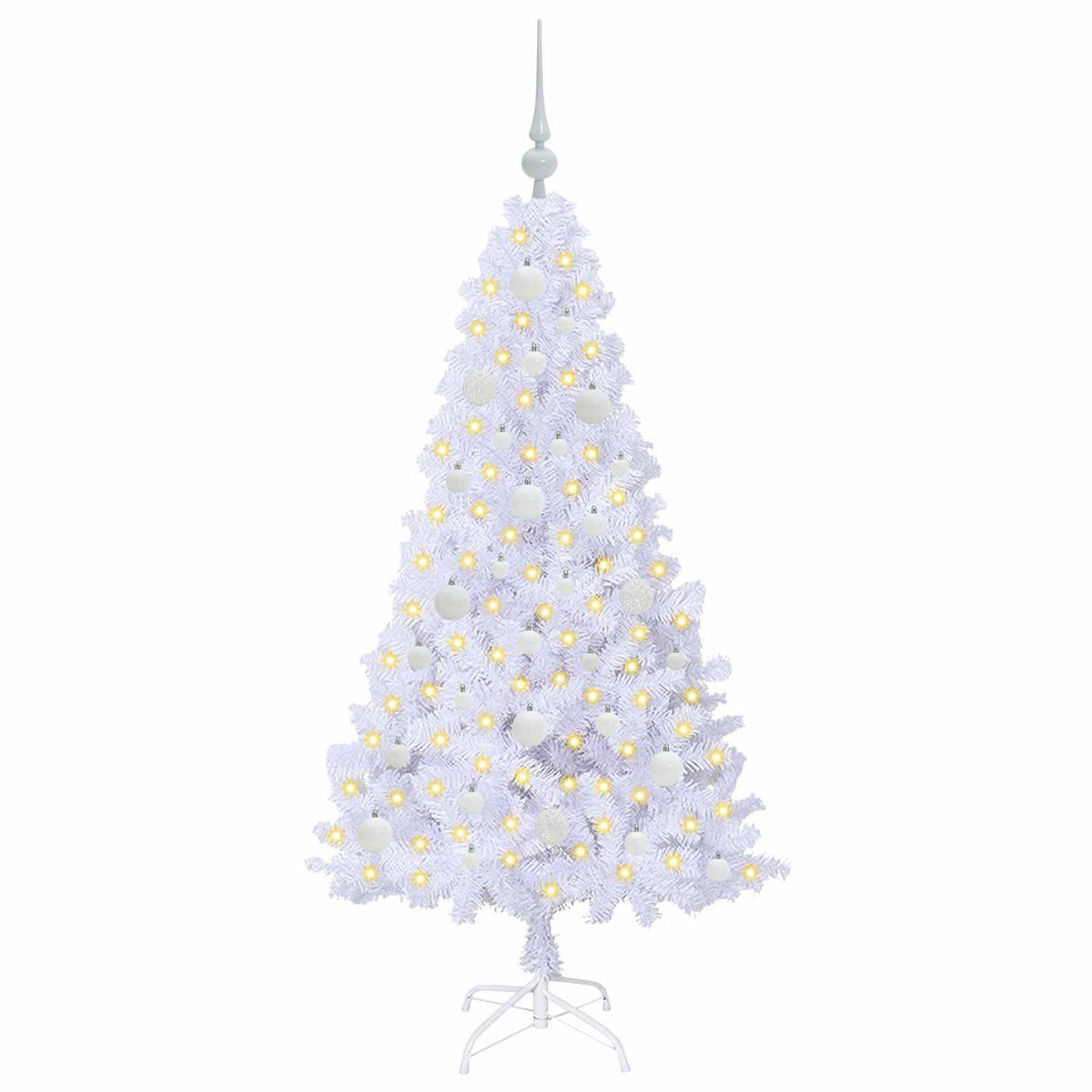 Künstlicher Weihnachtsbaum von Vidaxx mit 150 LEDs, weiß, 150 cm, PVC und Stahl