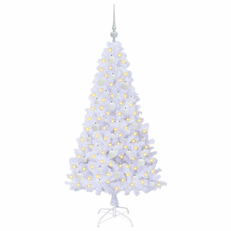 Künstlicher Weihnachtsbaum von Vidaxx mit 150 LEDs, weiß, 150 cm, PVC und Stahl