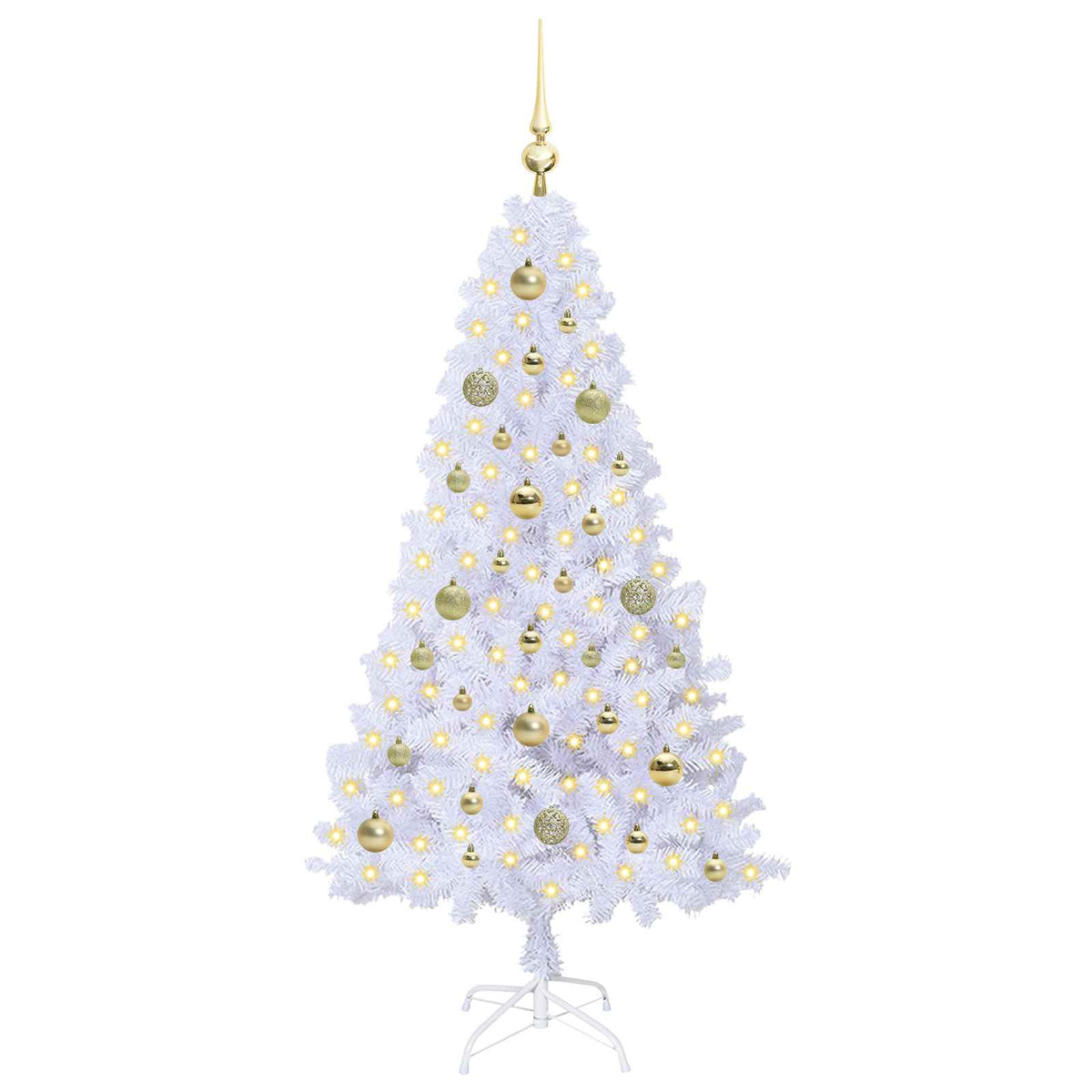 Künstlicher Weihnachtsbaum von Vidaxx mit 150 LEDs, weiß, 150 cm, PVC und Stahl