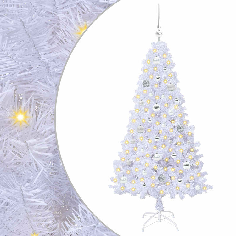 Künstlicher Weihnachtsbaum von Vidaxx mit 150 LEDs, weiß, 150 cm, PVC und Stahl