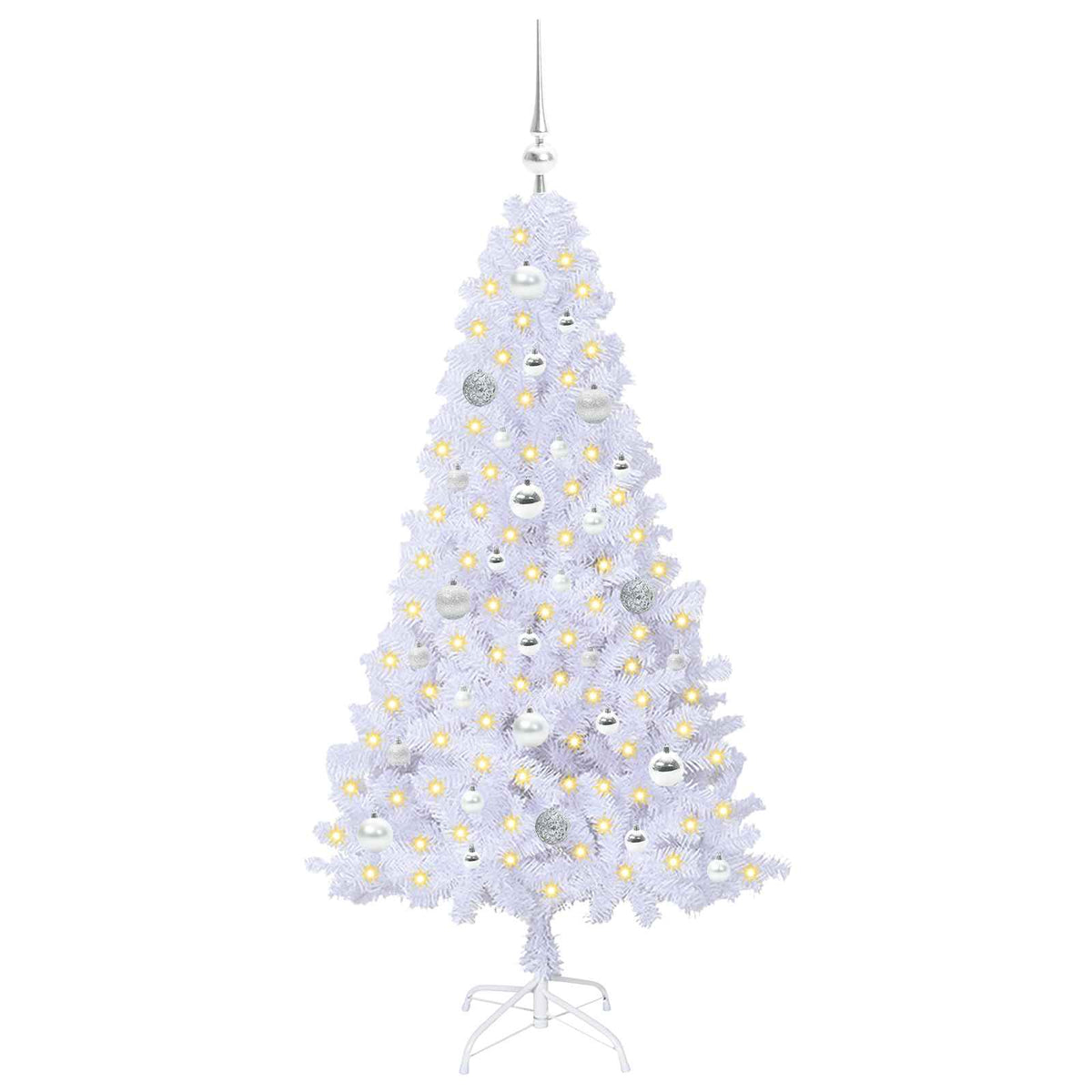 Künstlicher Weihnachtsbaum von Vidaxx mit 150 LEDs, weiß, 150 cm, PVC und Stahl