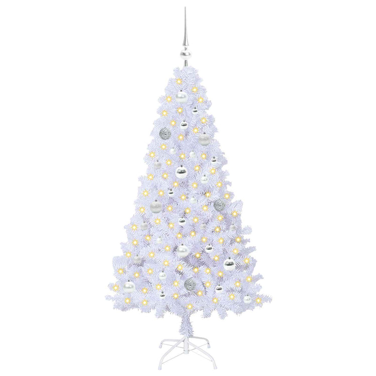 Künstlicher Weihnachtsbaum von Vidaxx mit 150 LEDs, weiß, 150 cm, PVC und Stahl