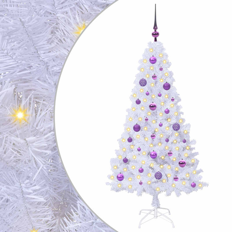 Künstlicher Weihnachtsbaum von Vidaxx mit 150 LEDs, weiß, 150 cm, PVC und Stahl