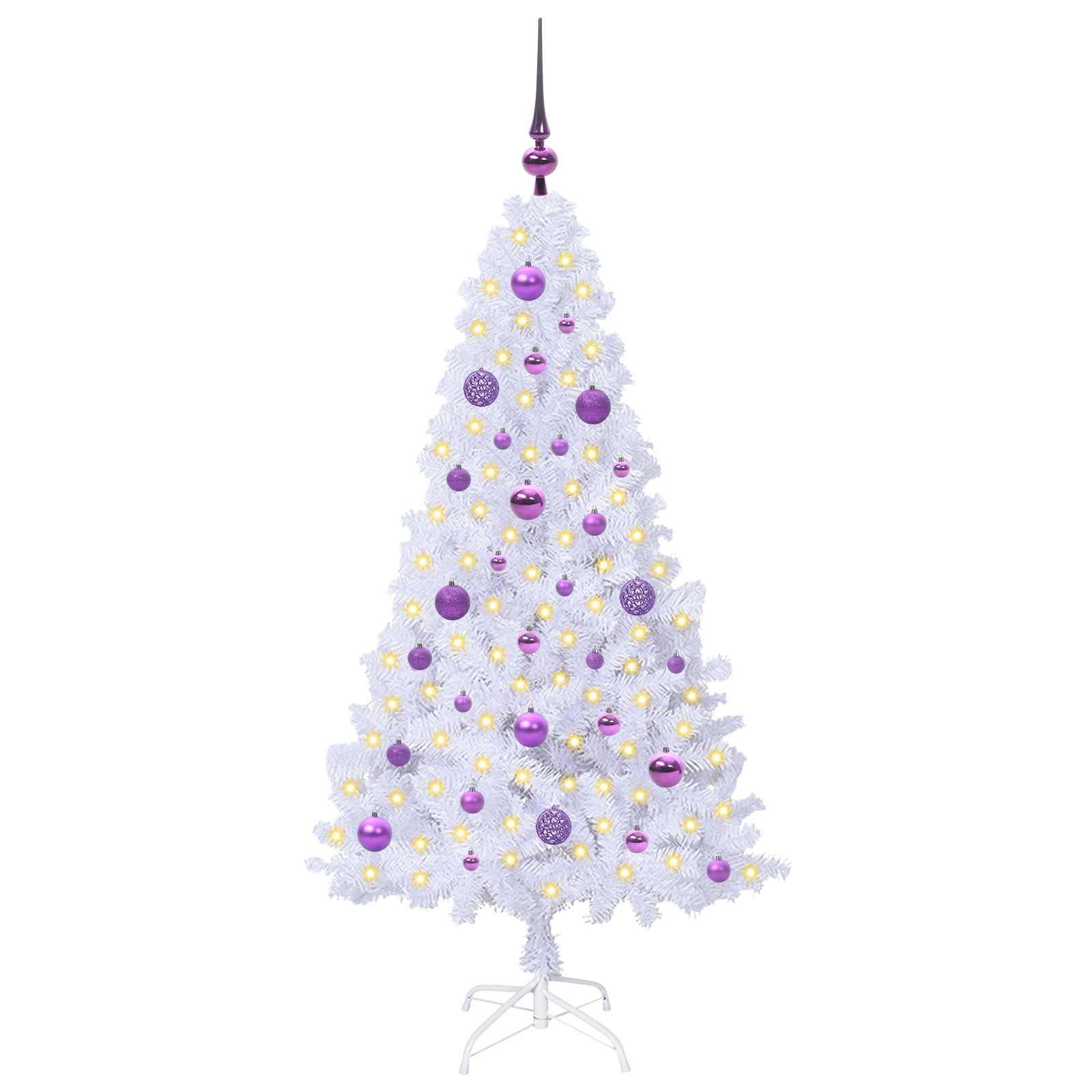 Künstlicher Weihnachtsbaum von Vidaxx mit 150 LEDs, weiß, 150 cm, PVC und Stahl