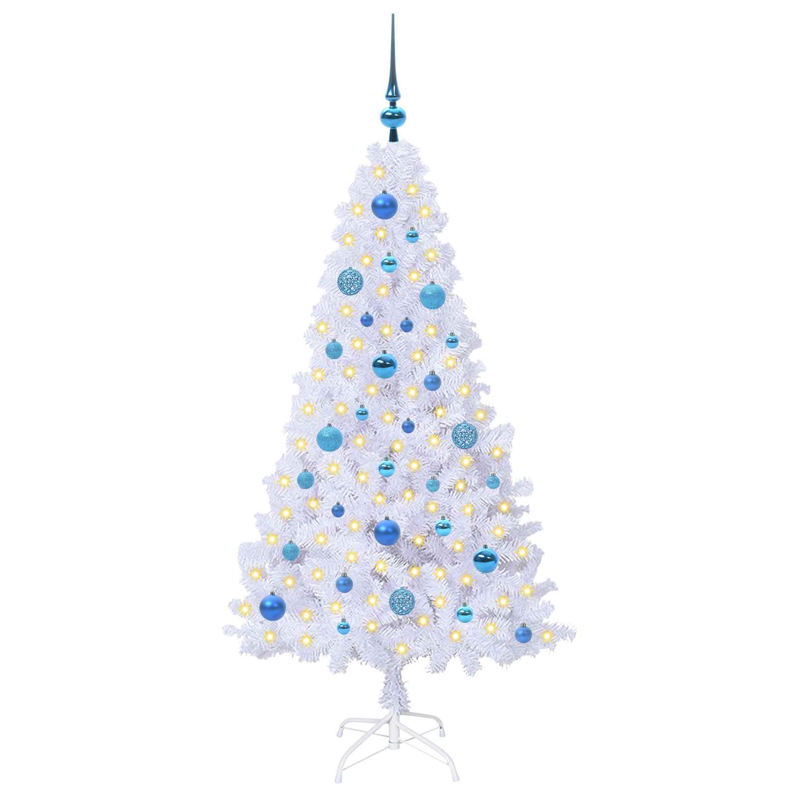 Künstlicher Weihnachtsbaum von Vidaxx mit 150 LEDs, weiß, 150 cm, PVC und Stahl