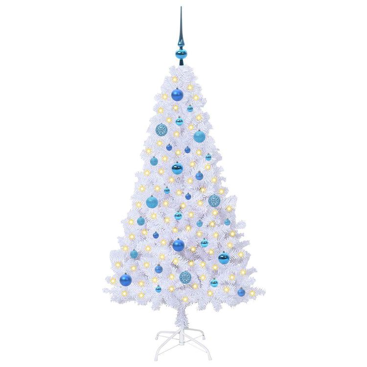 Künstlicher Weihnachtsbaum von Vidaxx mit 150 LEDs, weiß, 150 cm, PVC und Stahl