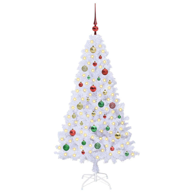 Künstlicher Weihnachtsbaum von Vidaxx mit 150 LEDs, weiß, 150 cm, PVC und Stahl