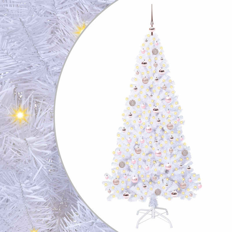 Künstlicher Weihnachtsbaum von Vidaxx mit 300 LEDs, weiß, 180 cm, PVC und Stahl