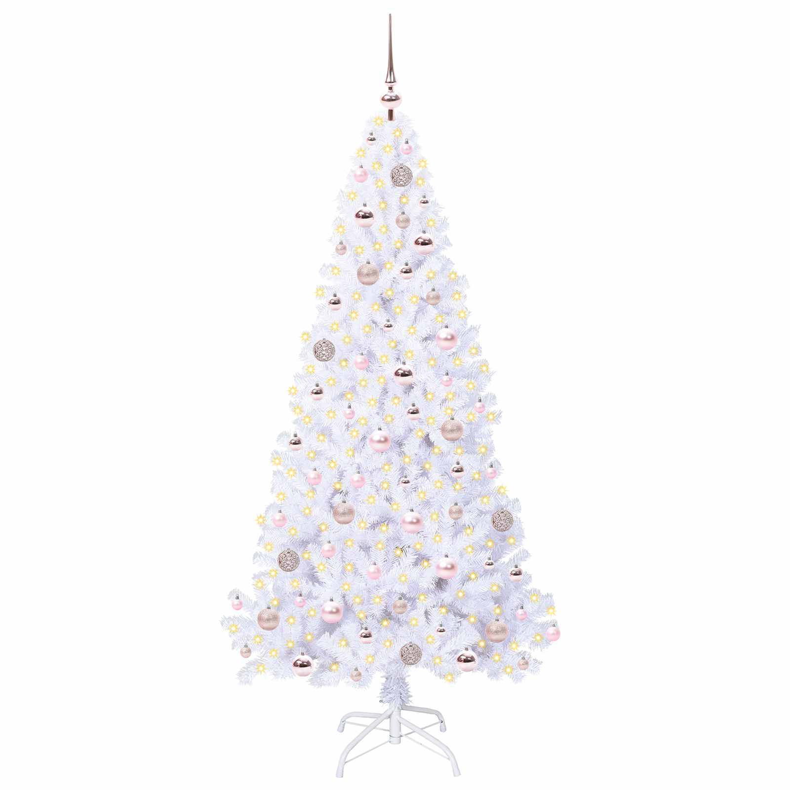 Künstlicher Weihnachtsbaum von Vidaxx mit 300 LEDs, weiß, 180 cm, PVC und Stahl