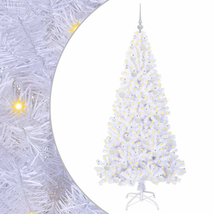 Künstlicher Weihnachtsbaum von Vidaxx mit 300 LEDs, weiß, 180 cm, PVC und Stahl
