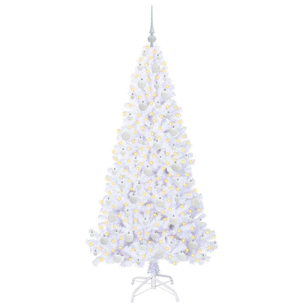 Künstlicher Weihnachtsbaum von Vidaxx mit 300 LEDs, weiß, 180 cm, PVC und Stahl