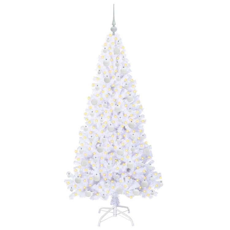 Künstlicher Weihnachtsbaum von Vidaxx mit 300 LEDs, weiß, 180 cm, PVC und Stahl