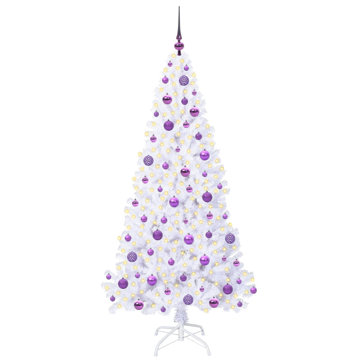 Künstlicher Weihnachtsbaum von Vidaxx mit 300 LEDs, weiß, 180 cm, PVC und Stahl