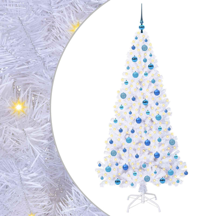 Künstlicher Weihnachtsbaum von Vidaxx mit 300 LEDs, weiß, 180 cm, PVC und Stahl