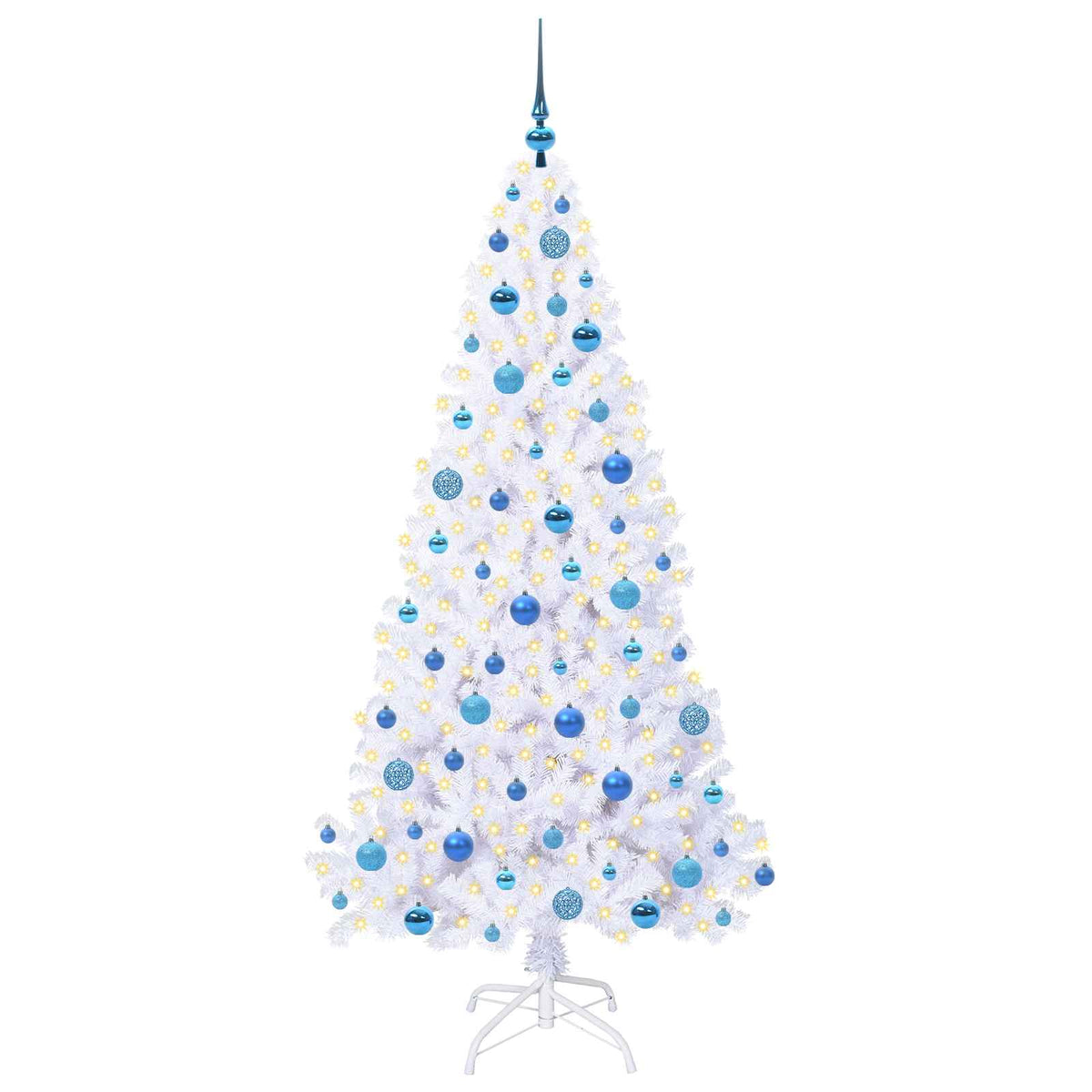 Künstlicher Weihnachtsbaum von Vidaxx mit 300 LEDs, weiß, 180 cm, PVC und Stahl