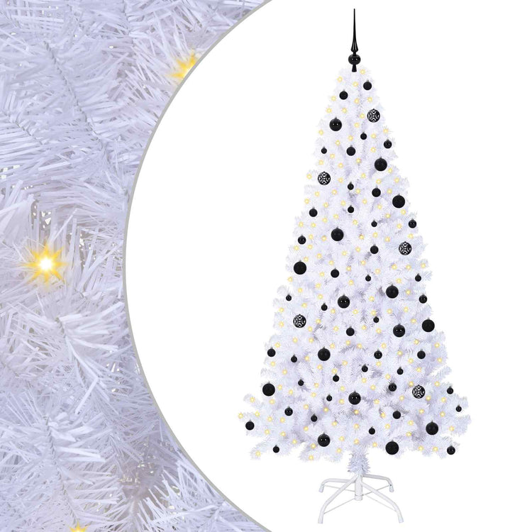Künstlicher Weihnachtsbaum von Vidaxx mit 300 LEDs, weiß, 210 cm, PVC und Stahl
