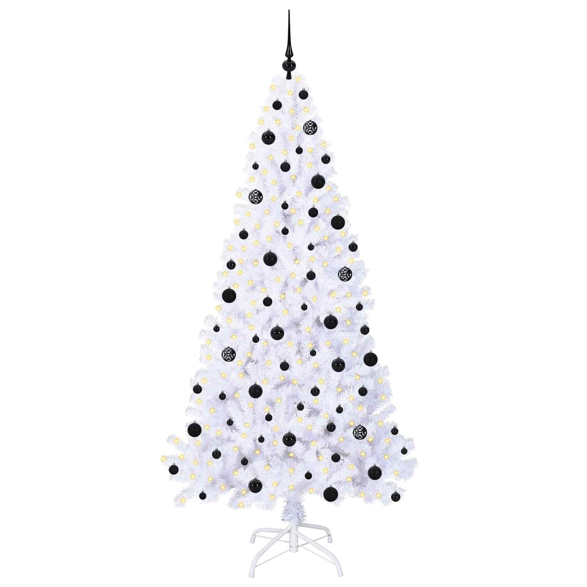 Künstlicher Weihnachtsbaum von Vidaxx mit 300 LEDs, weiß, 210 cm, PVC und Stahl