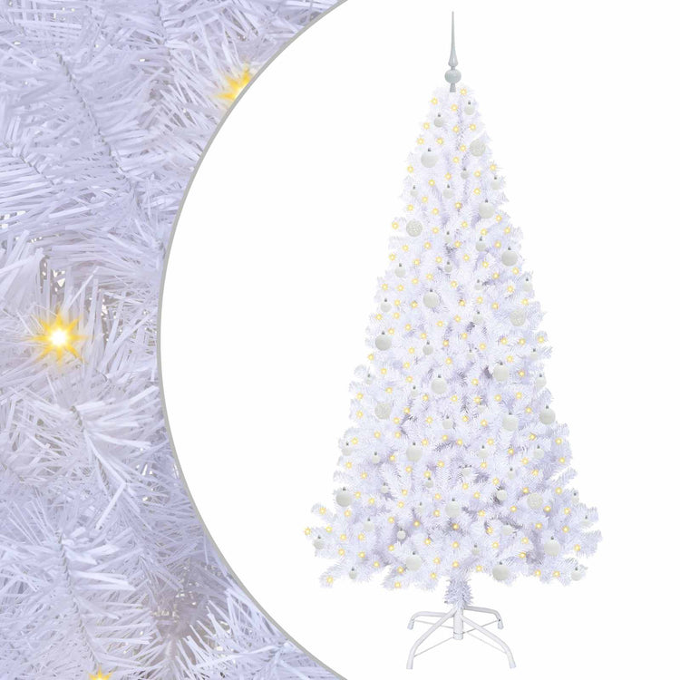 Künstlicher Weihnachtsbaum von Vidaxx mit 300 LEDs, weiß, 210 cm, PVC und Stahl