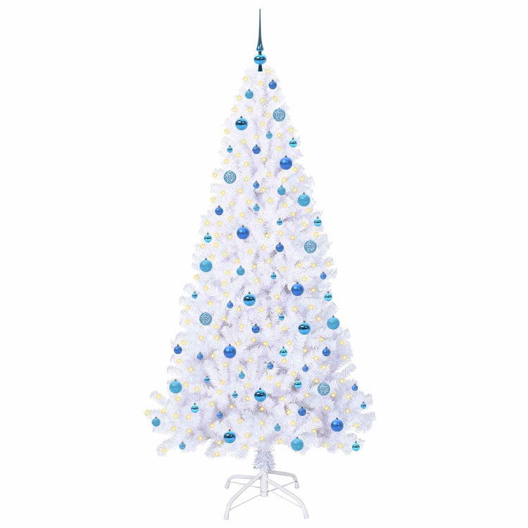 Künstlicher Weihnachtsbaum von Vidaxx mit 300 LEDs, weiß, 210 cm, PVC und Stahl