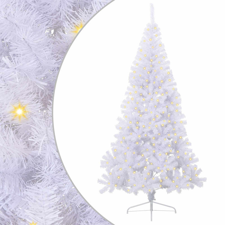 Künstlicher Weihnachtsbaum von Vidaxx mit 300 LEDs, weiß, 240 cm, PVC und Stahl