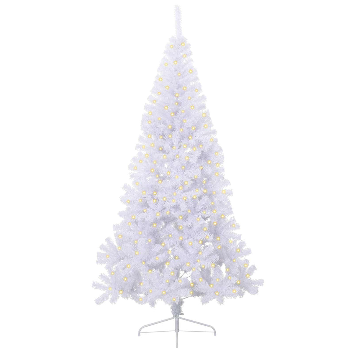 Künstlicher Weihnachtsbaum von Vidaxx mit 300 LEDs, weiß, 240 cm, PVC und Stahl