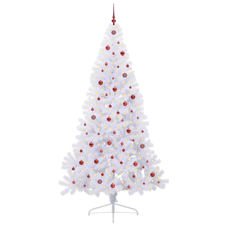 Künstlicher Weihnachtsbaum von Vidaxx mit 300 LEDs, weiß, 240 cm, PVC und Stahl