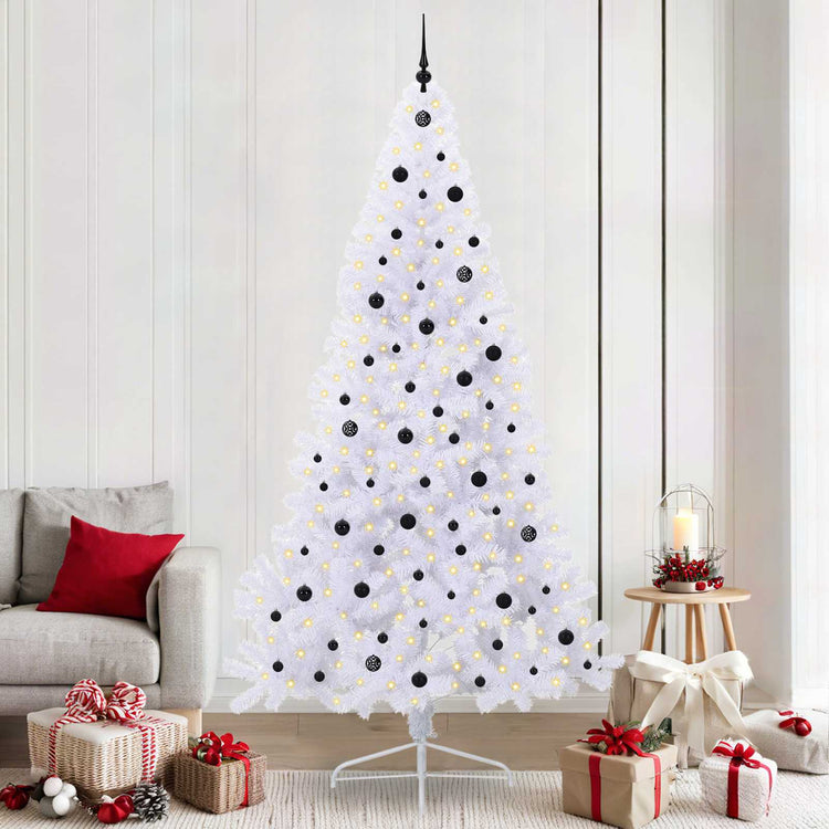 Künstlicher Weihnachtsbaum von Vidaxx mit 300 LEDs, weiß, 240 cm, PVC und Stahl