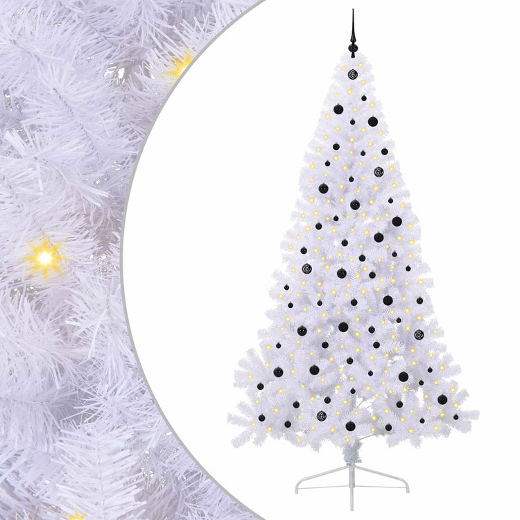 Künstlicher Weihnachtsbaum von Vidaxx mit 300 LEDs, weiß, 240 cm, PVC und Stahl