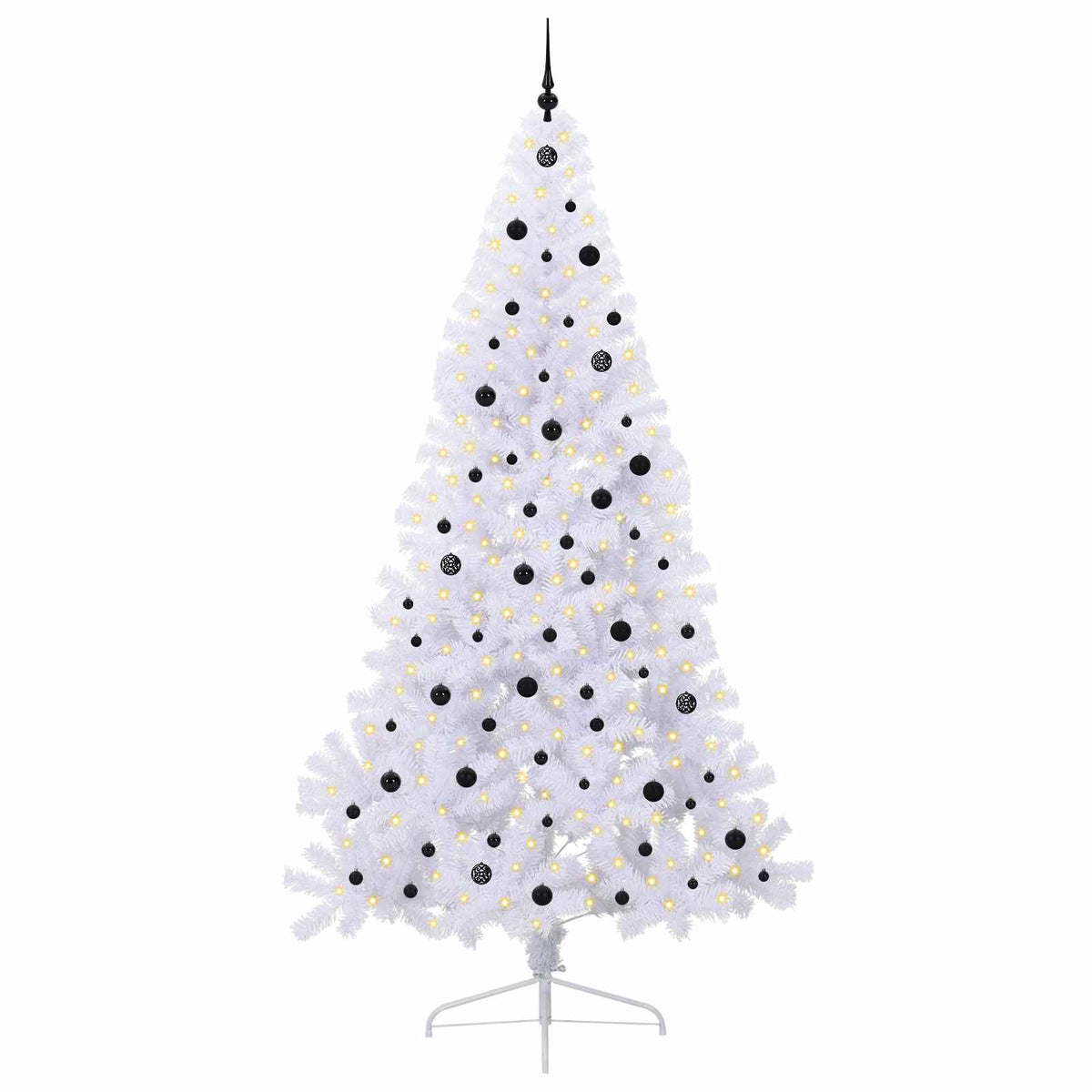 Künstlicher Weihnachtsbaum von Vidaxx mit 300 LEDs, weiß, 240 cm, PVC und Stahl
