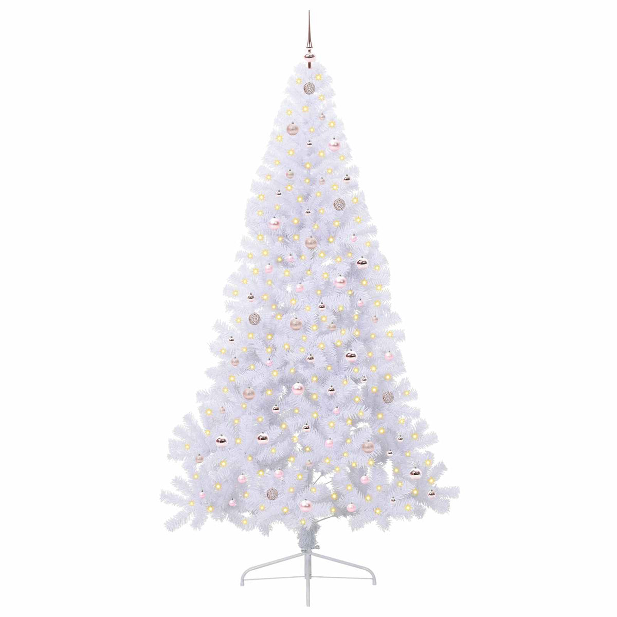 Künstlicher Weihnachtsbaum von Vidaxx mit 300 LEDs, weiß, 240 cm, PVC und Stahl