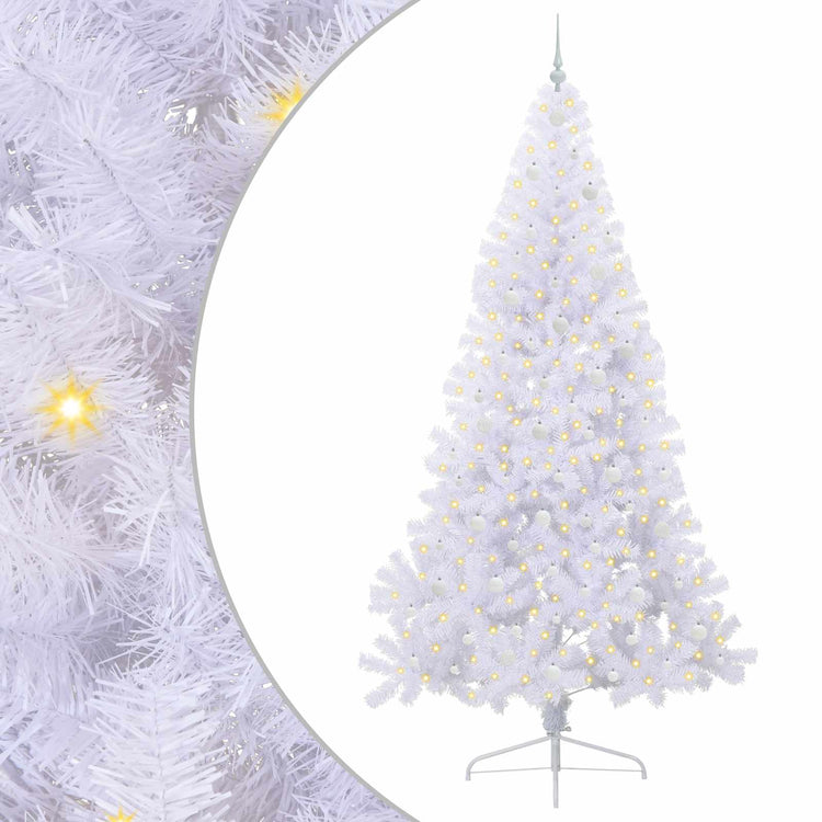 Künstlicher Weihnachtsbaum von Vidaxx mit 300 LEDs, weiß, 240 cm, PVC und Stahl