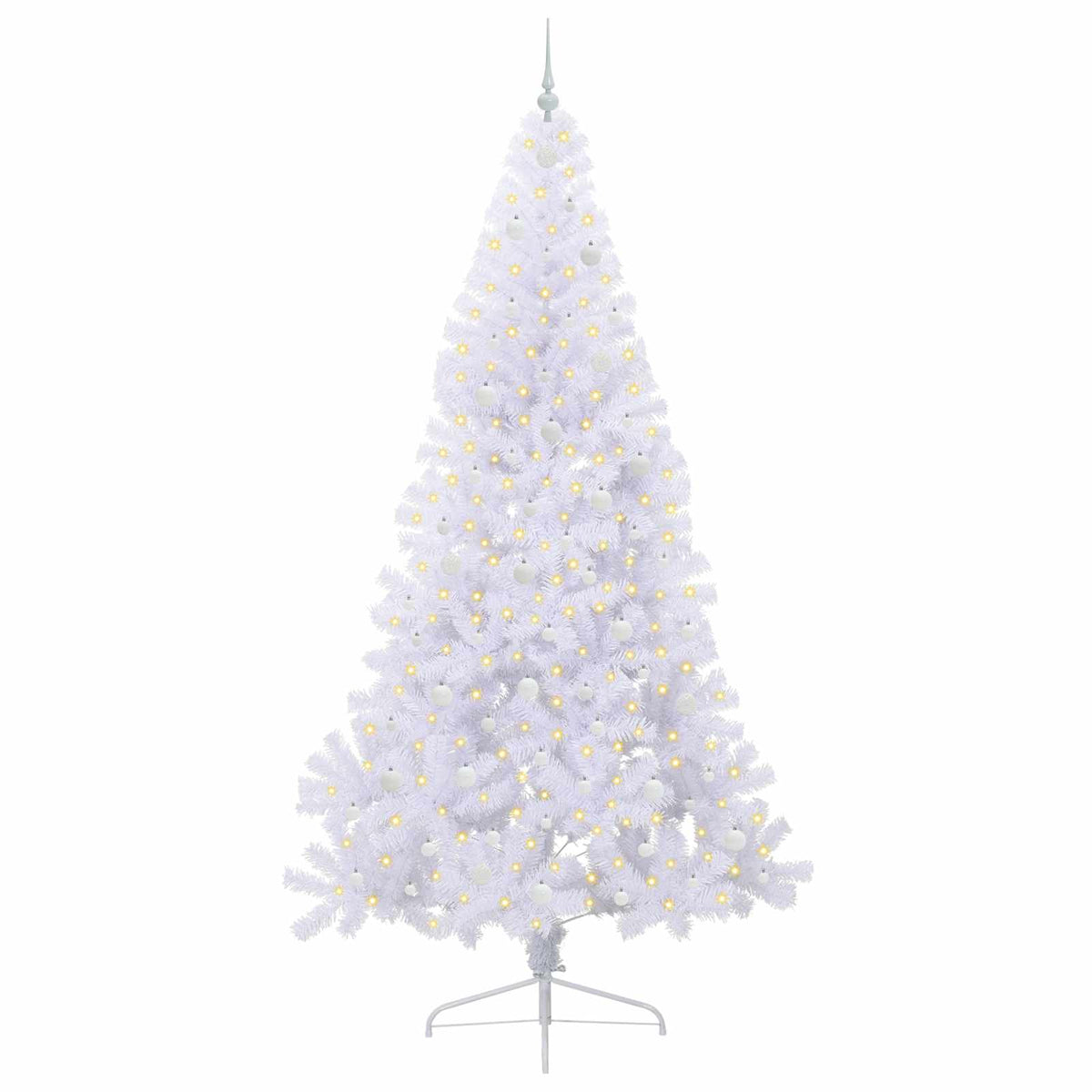 Künstlicher Weihnachtsbaum von Vidaxx mit 300 LEDs, weiß, 240 cm, PVC und Stahl