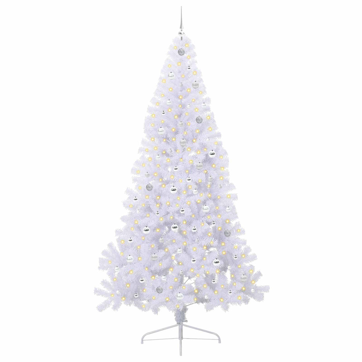 Künstlicher Weihnachtsbaum von Vidaxx mit 300 LEDs, weiß, 240 cm, PVC und Stahl