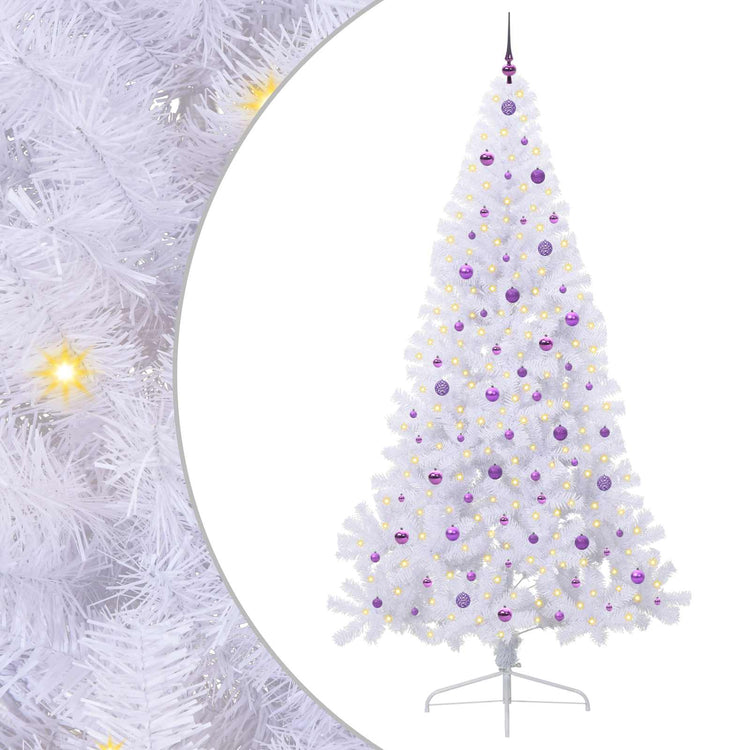 Künstlicher Weihnachtsbaum von Vidaxx mit 300 LEDs, weiß, 240 cm, PVC und Stahl