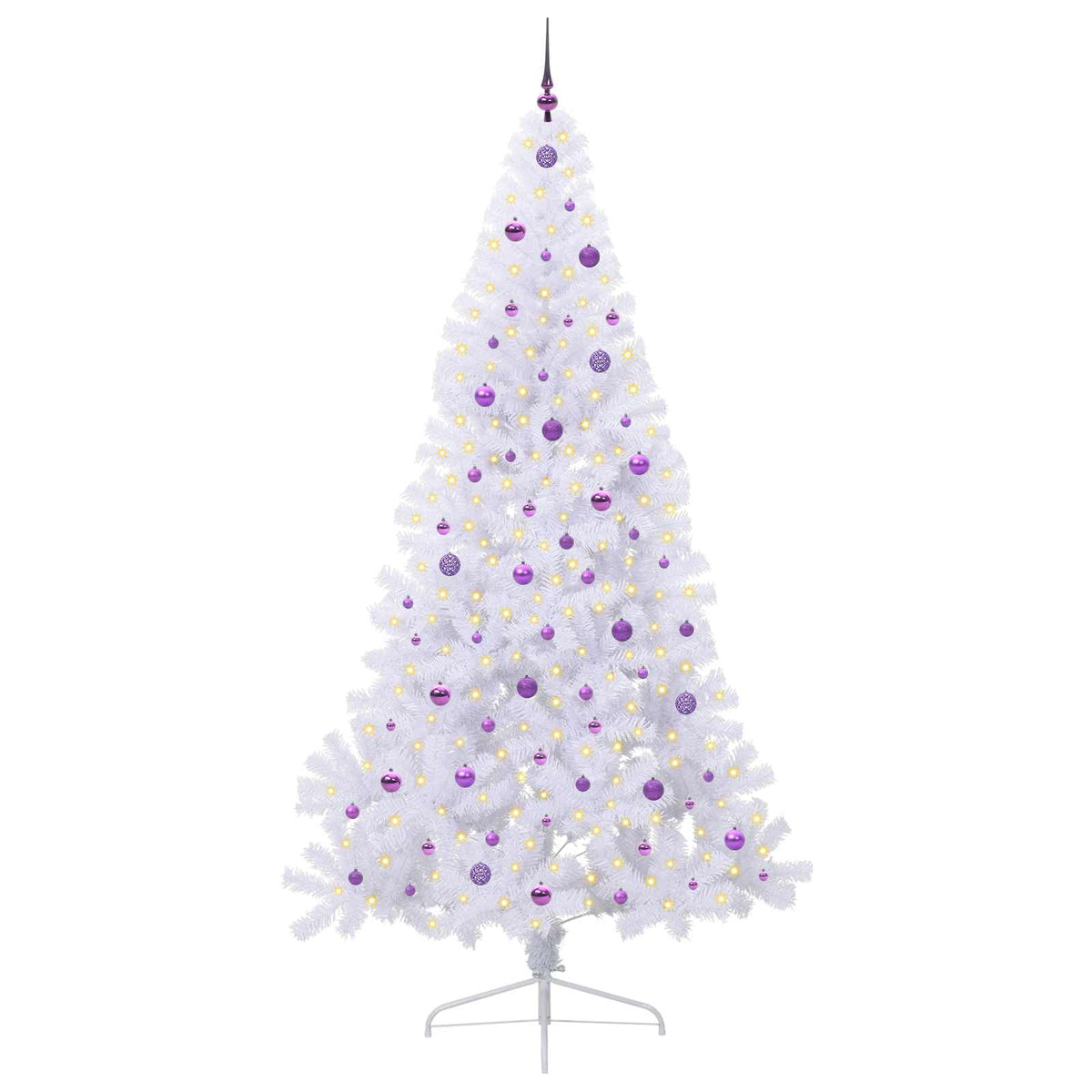 Künstlicher Weihnachtsbaum von Vidaxx mit 300 LEDs, weiß, 240 cm, PVC und Stahl