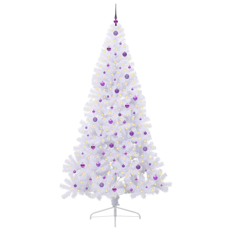 Künstlicher Weihnachtsbaum von Vidaxx mit 300 LEDs, weiß, 240 cm, PVC und Stahl