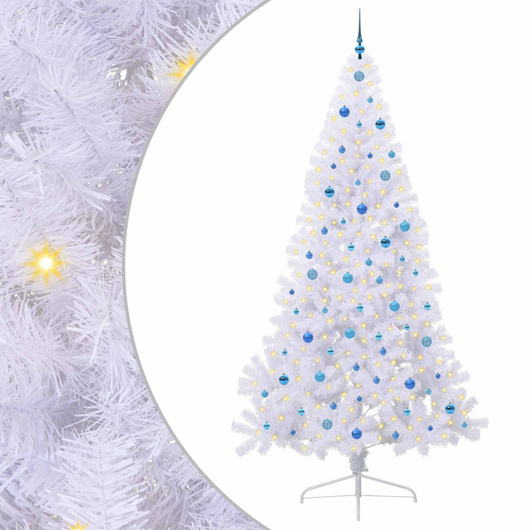 Künstlicher Weihnachtsbaum von Vidaxx mit 300 LEDs, weiß, 240 cm, PVC und Stahl