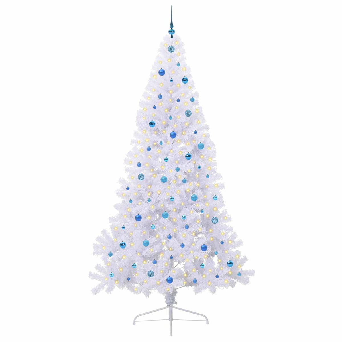 Künstlicher Weihnachtsbaum von Vidaxx mit 300 LEDs, weiß, 240 cm, PVC und Stahl