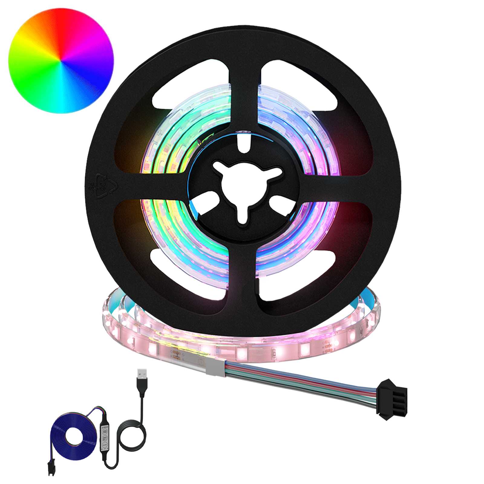 Vidaxxl LED-Streifen 2 Stück schwarz und transparent 550 mm Kupfer und Kunststoff