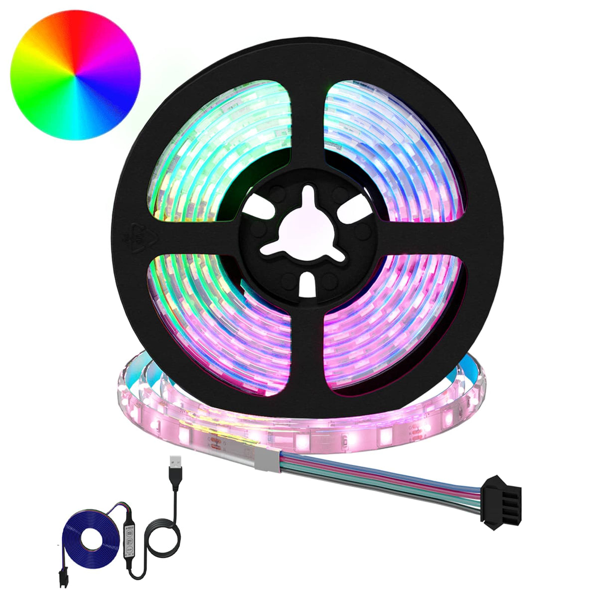Vidaxxl LED-Streifen 2 Stück schwarz und transparent 1700 mm Kupfer und Kunststoff