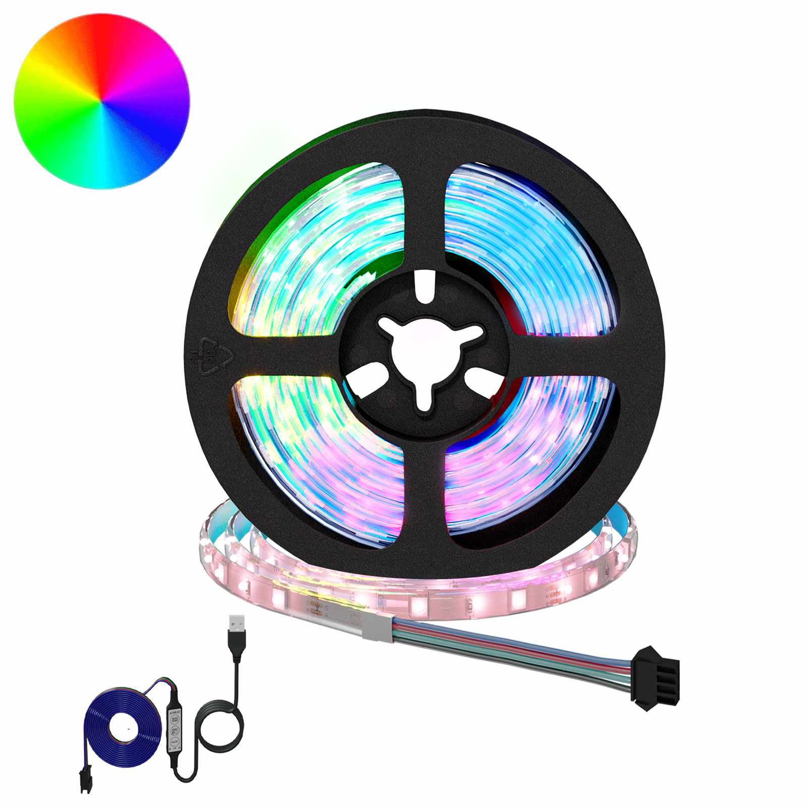 Vidaxxl LED-Streifen 2 Stück schwarz und transparent 950 mm Kupfer und Kunststoff