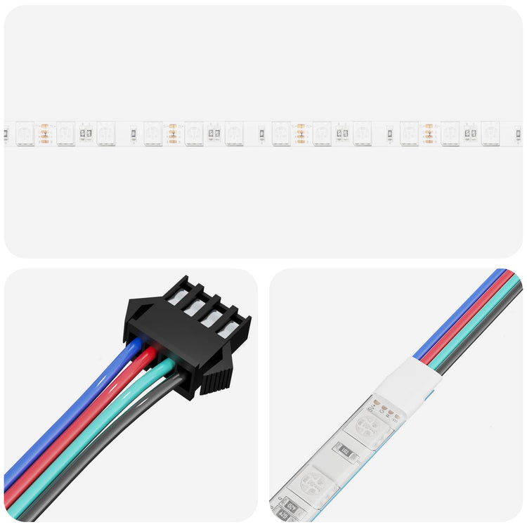 Vidaxxl LED-Streifen 2 Stück schwarz und transparent 2300 mm Kupfer und Kunststoff