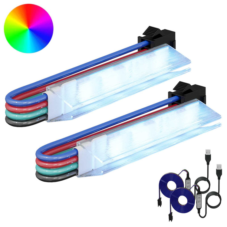 Vidaxxl LED-Streifen 2 Stück schwarz und weiß 1745 mm Kupfer und Kunststoff