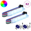 Vidaxxl LED-Streifen 2 Stück schwarz und mehrfarbig 1745 mm Kupfer und Kunststoff