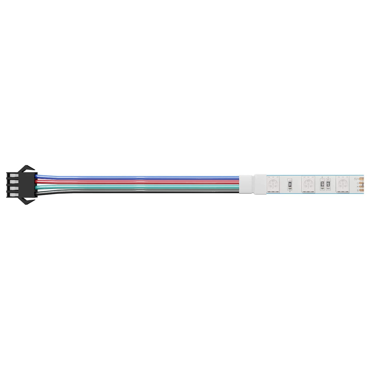 Vidaxxl LED-Streifen 2 Stück schwarz und mehrfarbig 1745 mm Kupfer und Kunststoff
