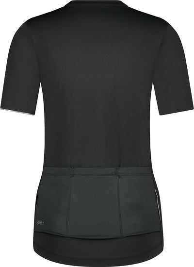 BBB Cycling Donnaessence Radshirt Damen Kurzarm – 15–25 °C – atmungsaktives MTB- und Radshirt mit 3 Rückentaschen – Schwarz