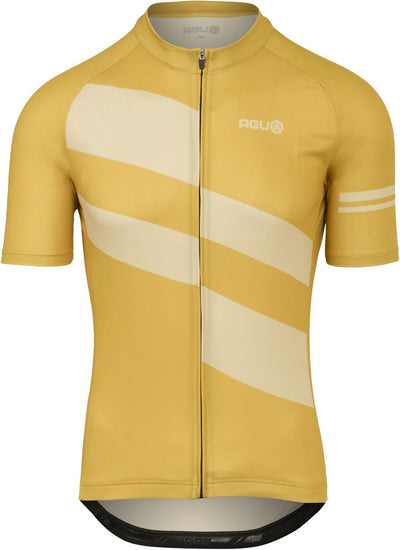 Diagonalstreifen-Radsportshirt Essential Herren Amber Haze