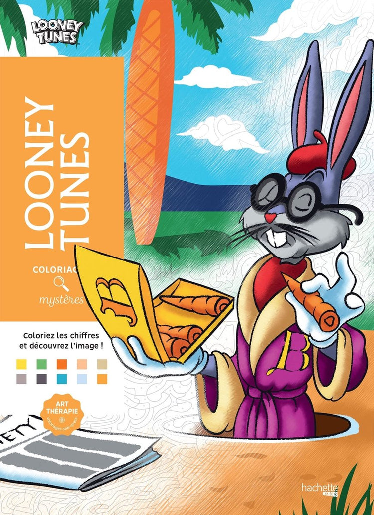 Hachette Heroes Coloriages Mystères Looney Tunes – Malbuch für Erwachsene – Malen nach Zahlen