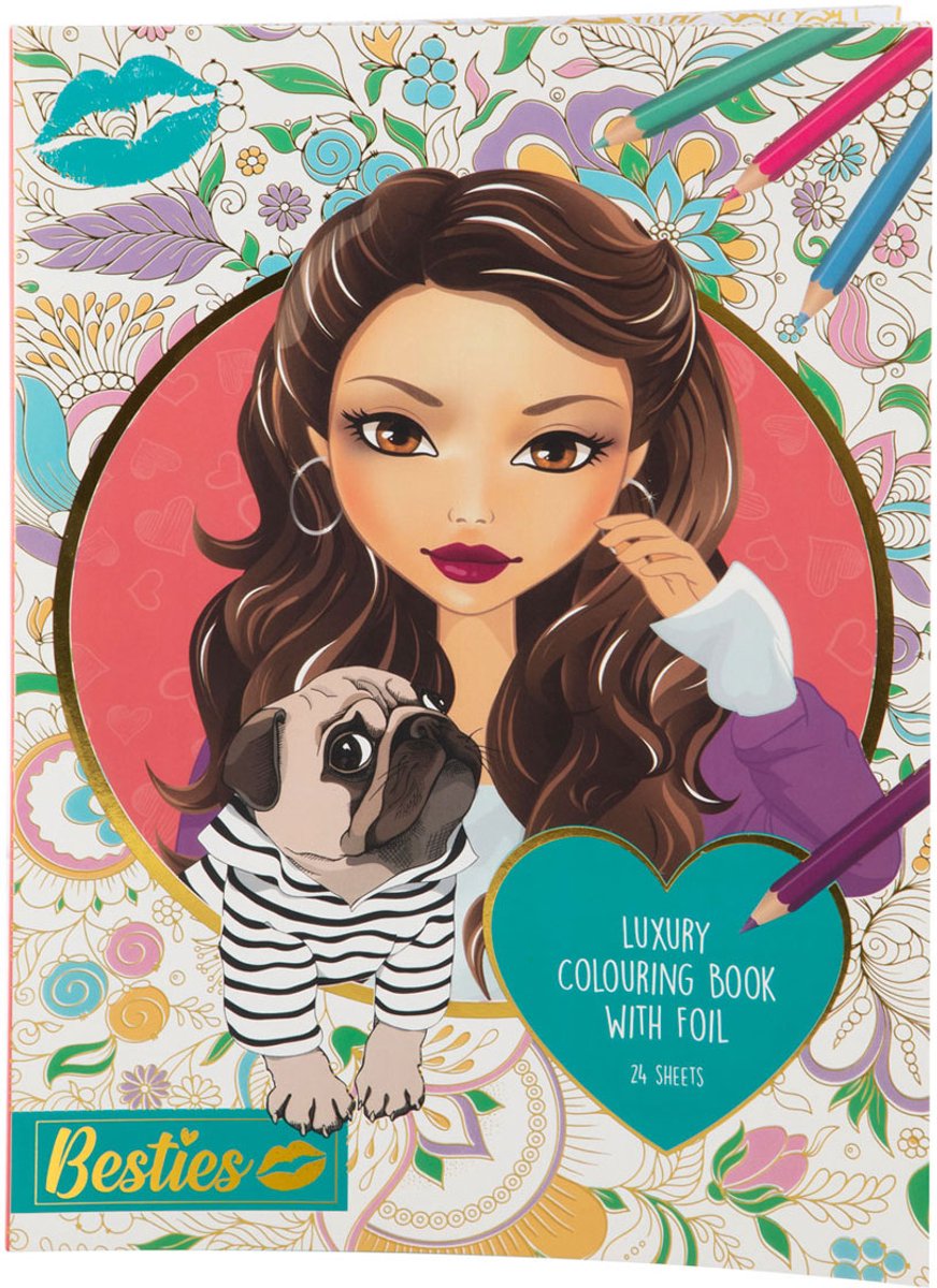 Besties Luxus Malbuch mit Folie A4