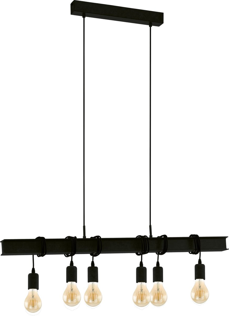 Eglo Townshend 6 Hängelampe – E27 – 100,5 cm – Schwarz